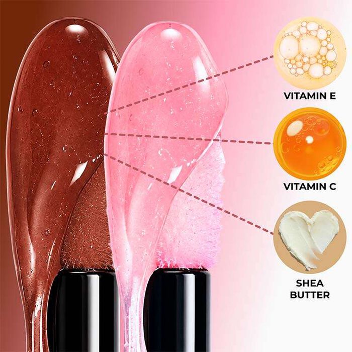 Luminess Gentle Hot Kiss Lip Plumper shown on multiple skin tones for fuller-looking glossy lips